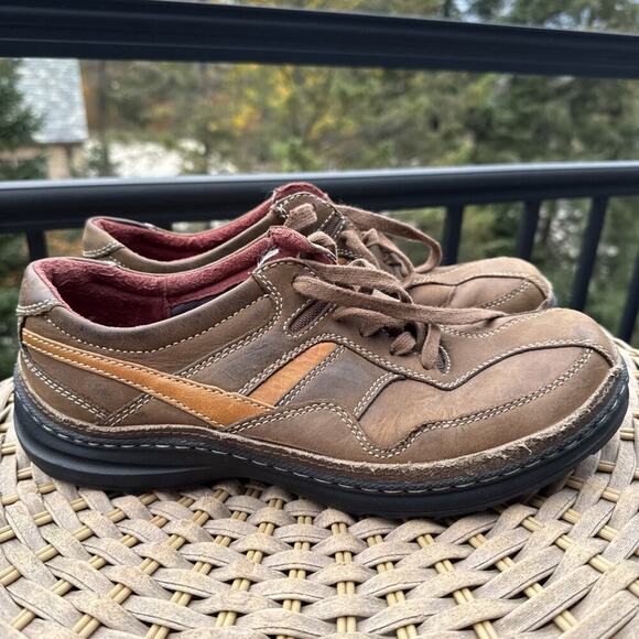 Clarks Oxford Men’s 9.5 M Shoes Brown Leather Lace Up 78133 00s Retro